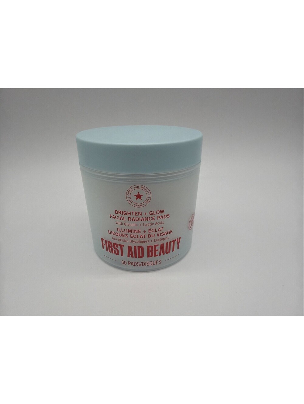 First Aid Beauty Brighten + Glow Facial Radiance Pads 60ct Blue Cap